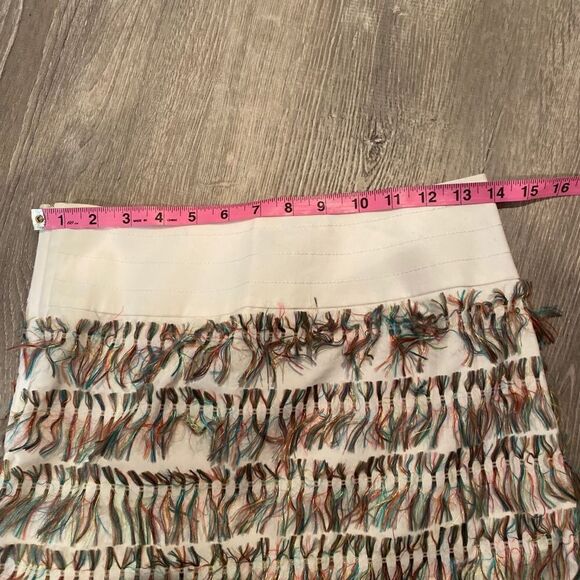 W by WORTH Colored Fur Tassel Mini Pencil Skirt - Picture 4 of 6